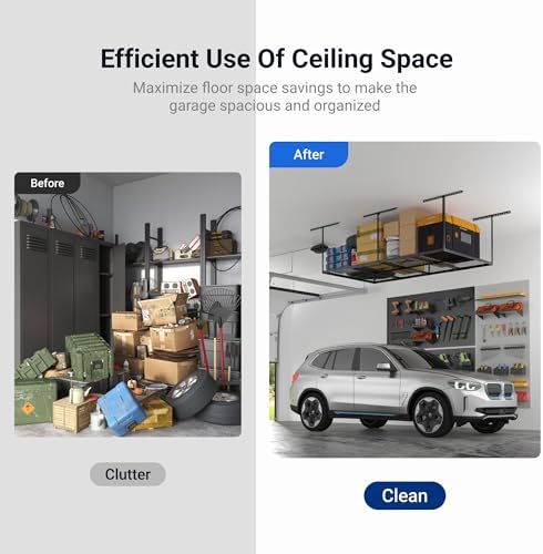 fleximounts 4x8 overhead garage ceiling storage rack organization, package contents