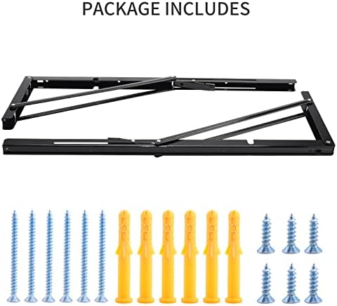 yumore 24 inch folding shelf bracket, heavy duty on a desk or shelf