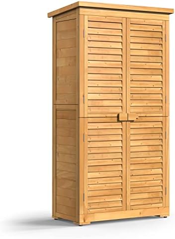 bealife 63.2" outdoor storage cabinet with double doors, front angle view