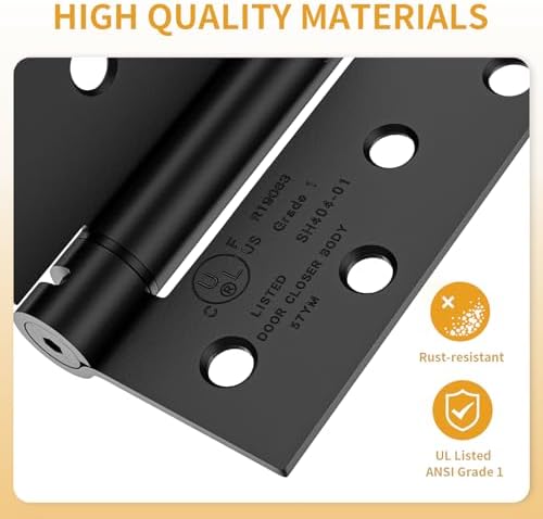 luxbaro 3 pack spring hinges self closing 4, close-up detail
