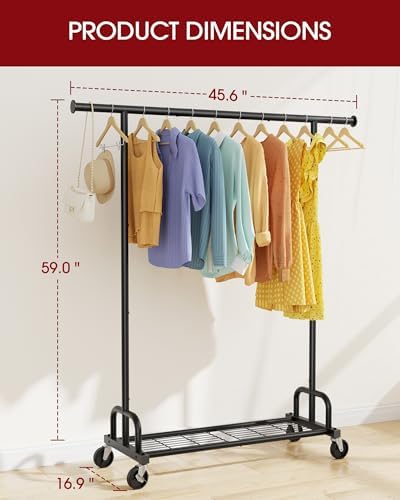 sakugi clothes rack - large-capacity clothing racks for shown in use