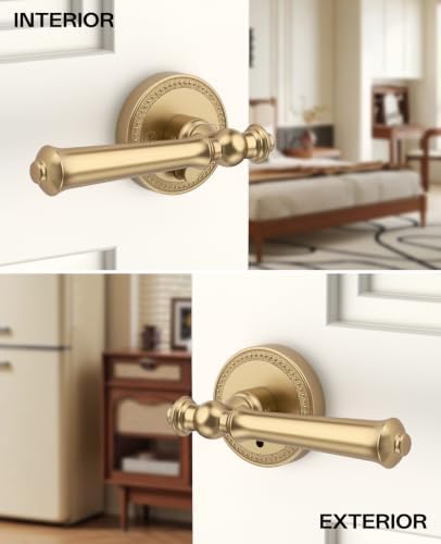 amerdeco 6 pack champagne bronze privacy interior door on a desk or shelf