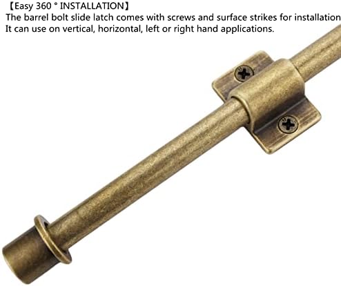 heavy duty cane bolts for gates 23.7'',barrel bolt, package contents