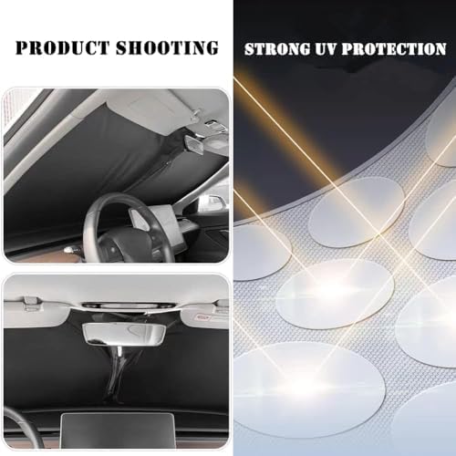 Windshield Sun Shade for 2015-2026 Ford Transit 150 250 350 350HD 240T Reflective Fabric Double-Layer Design Front Window Blocks UV Rays and Heat Automotive Interior Protector Keep Your Car Cooler