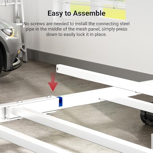 fleximounts 4x8 overhead garage ceiling storage rack with, side view