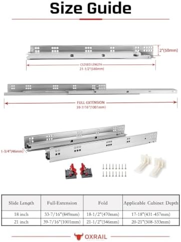 21 inch undermount drawer slides soft close 1 on a desk or shelf