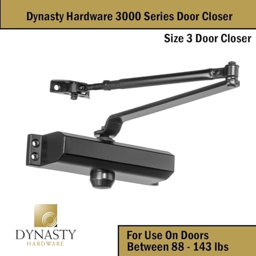 dynasty 3000 series door closer, sprayed duronotic bronze, package contents