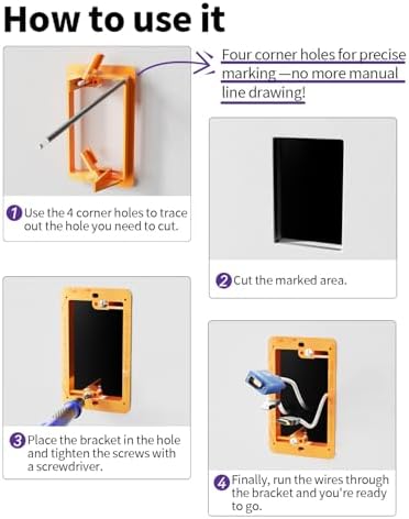 vcelink low voltage mounting bracket, flush low voltage, close-up detail