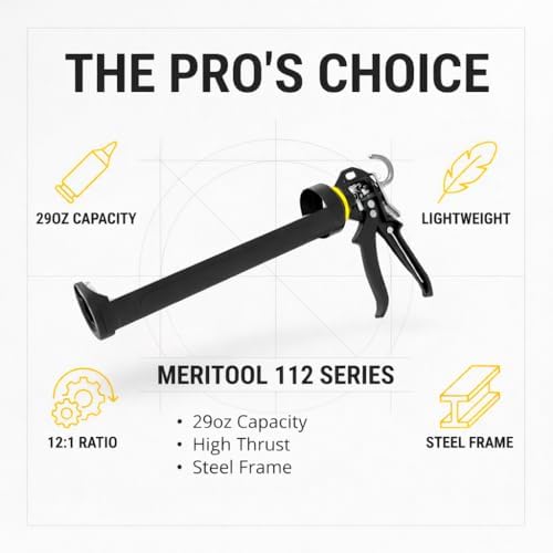112 series manual caulking gun - 29 oz shown in use