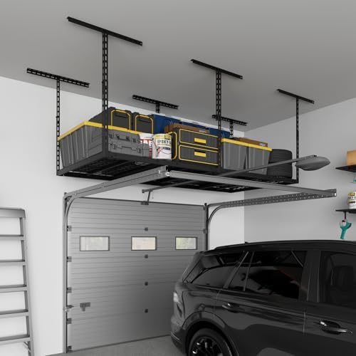 3x6ft overhead garage storage rack 450lbs capacity, 26"-40", package contents