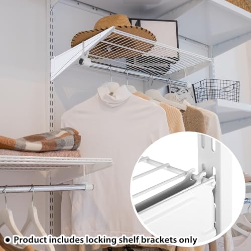wonderjune 6 pcs adjustable locking shelf bracket 16 on a desk or shelf