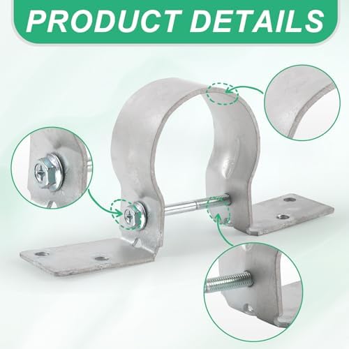 fence post brackets, 2-3/8“ steel to wood fence, package contents