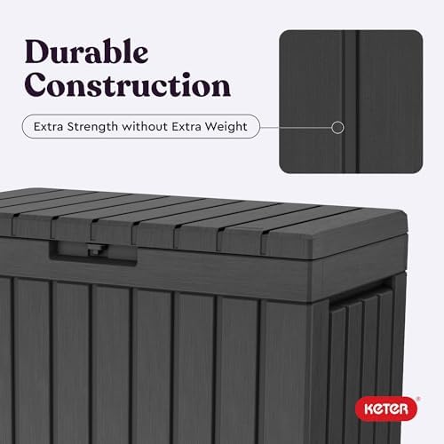 keter kentwood 50 gal outdoor storage box and, package contents