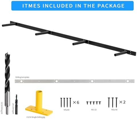 53'' heavy-duty hidden floating shelf bracket – 210 on a desk or shelf