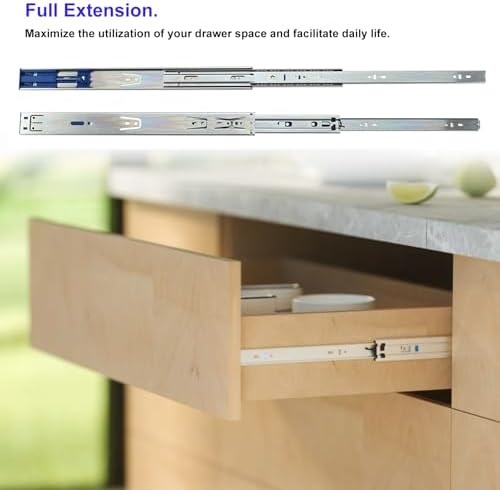 20 inch 10 pairs soft close drawer slides shown in use