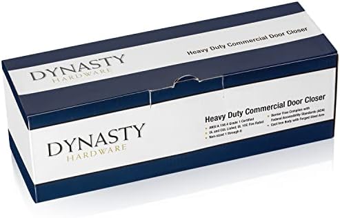 dynasty 4401 series door closer, sprayed aluminum, spring, front angle view