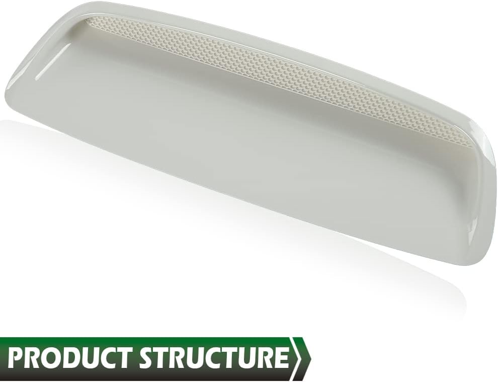 GRAND ORANGE Hood Scoop Kit Compatible with Toyota Tacoma 2005 2006 2007 2008 2009 2010 2011 Hood Bulge Kit Color Code 040 Super White 7618135050A1