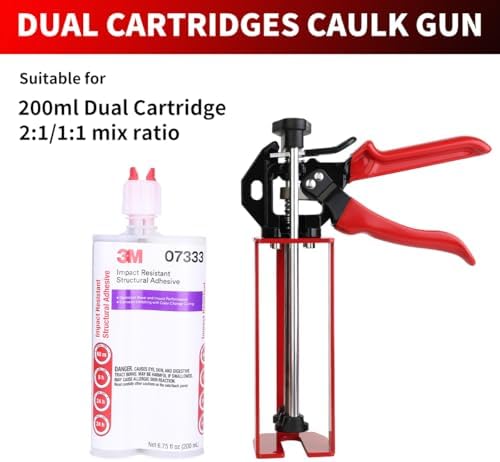 200ml dual cartridge epoxy gun 1:1 & 2:1, side view