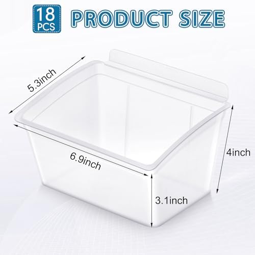 unittype 18 pcs slat wall bins wall mount, close-up detail