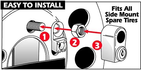 TRIMAX TNL740 Spare Tire Nut Lock for Side Mount Spare Tires, Easy Install - for SUV, Trailer Tire, and More - 1 Pack