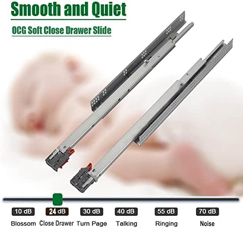 ocg soft close undermount drawer slides 21 inch on a desk or shelf