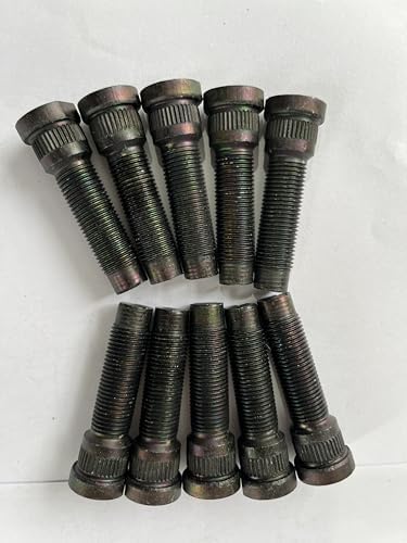 10PCS Grade 12.9 1/2-20 Serrated Wheel Stud 610-444 0.628 in. Knurl, 53mm Length Replacement for 2002-2010 Ford Explorer Mercury Mountaineer Rear
