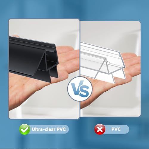 shower door bottom seal strip, 2pcs seal strip on a desk or shelf