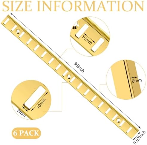 yaocom 6 pcs 36 inch shelf pilaster metal, close-up detail