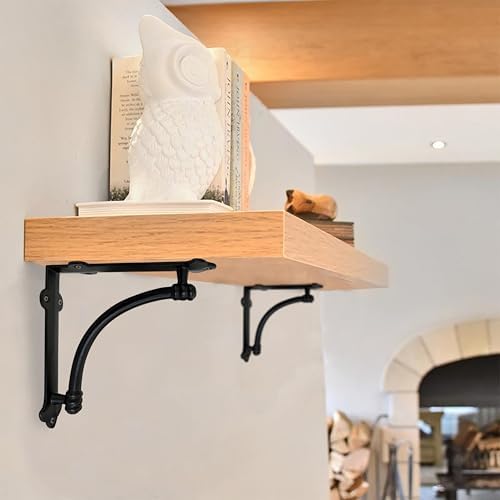 nach decorative shelf brackets, 4 pack of 7.25 showing dimensions