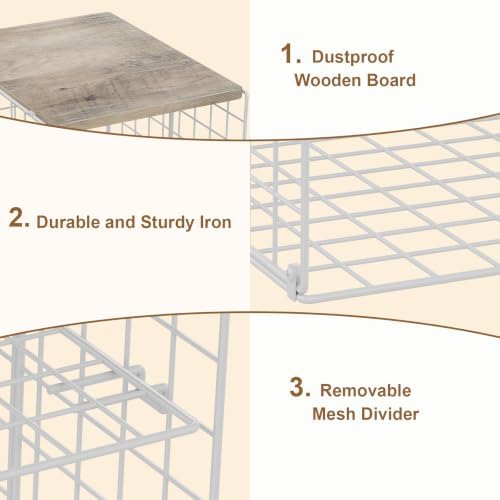hencawima 2 pack stackable closet storage bins with, package contents