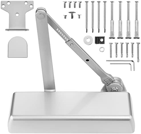 dynasty 4401 series door closer, sprayed aluminum, spring shown in use