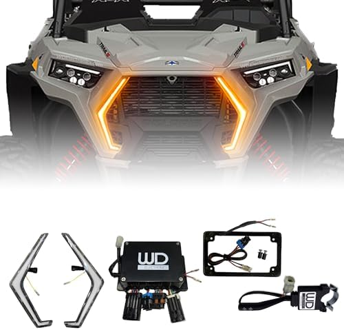 WD Electronics Polaris RZR Fang Lights LED Integrated Street Legal Turn Signal Kit 2018-2022 Models RZR XP 1000 Turbo S, Easy Install Plug and Play