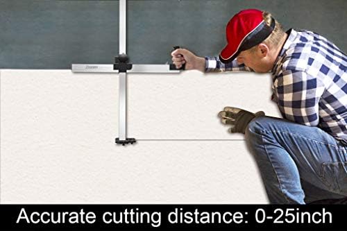 zozen foldable drywall cutting tool, aluminum body, with10pc, front angle view