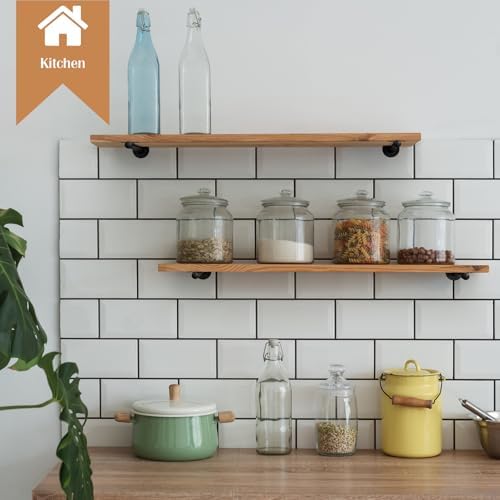pipe shelf bracket set of 10 floating shelving on a desk or shelf