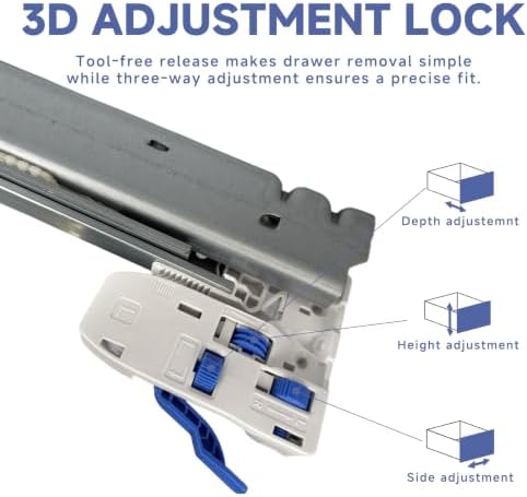 6 pair 16 inch (400mm) undermount soft close, package contents