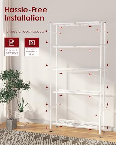 sakugi storage shelves - 5 tier shelf organizer, view 9