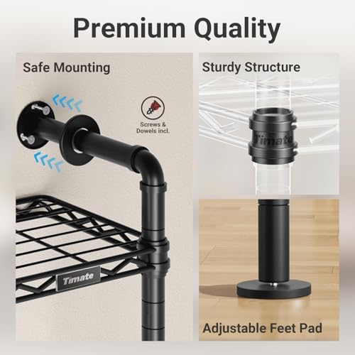 timate f2 industrial pipe clothes rack wall mounted on a desk or shelf