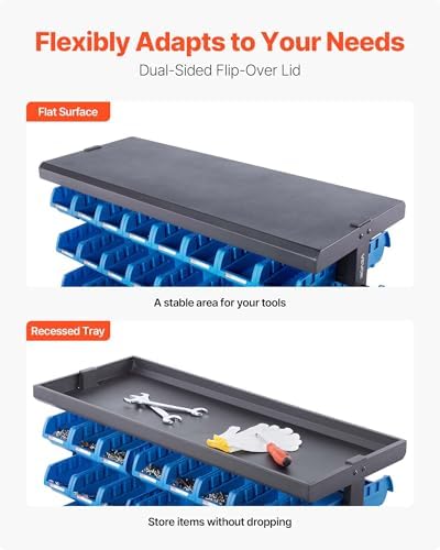 vevor 7-tier double-sided rolling bin storage rack, 94, package contents