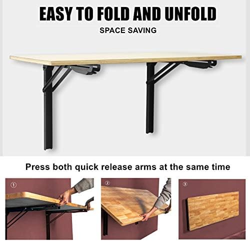 walmann 24" folding shelf brackets, collapsible brackets for, close-up detail