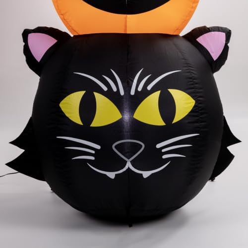 6 FT Halloween Inflatable Ghost Bat Pumpkin and Cat Stacking Yard Decor
