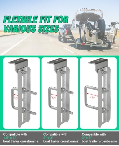 heavy duty boat trailer bunk brackets, 4 pcs showing dimensions