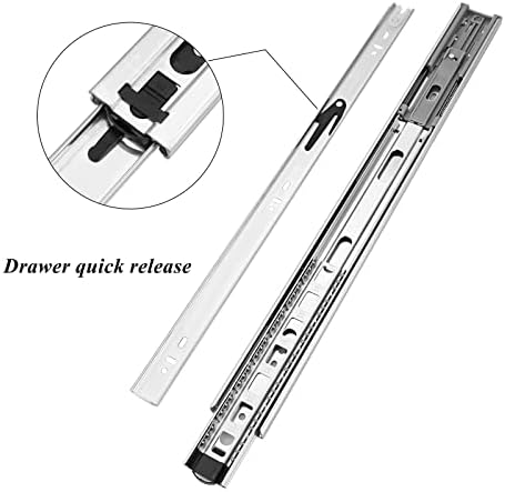 gobrico 22 inch rear/side mount drawer slides, ball, package contents