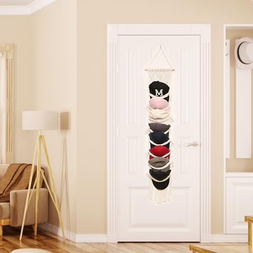 jontell boho ball cap hanger-2 pack-boho macrame cap, package contents