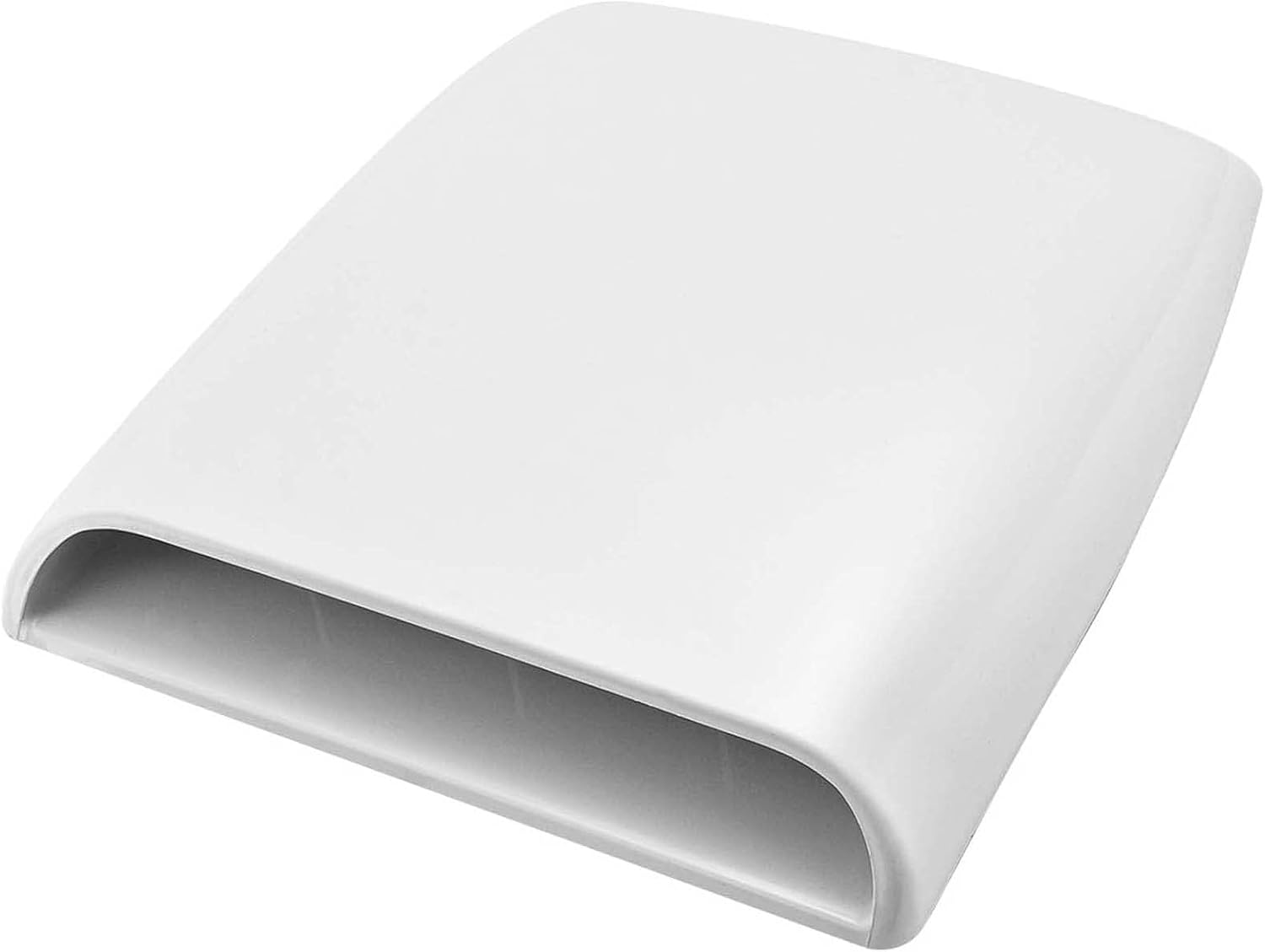 Universal Car Air Flow Decorative Intake Hood Scoop Turbo Bonnet Vent Cover (White)