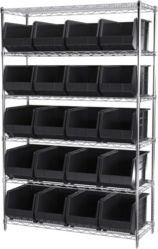 akro-mils 30260 akrobins plastic storage bins, 18"x11"x10", black, view 9