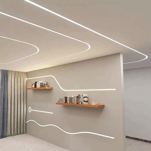 Waterproof Flexible LED Neon Silicone Tube - Outdoor Decoration Light Strip Housing, 1-5m Length, No Light Spots