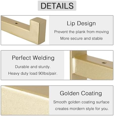 ovov 4 pack heavy duty shelf brackets 10, side view