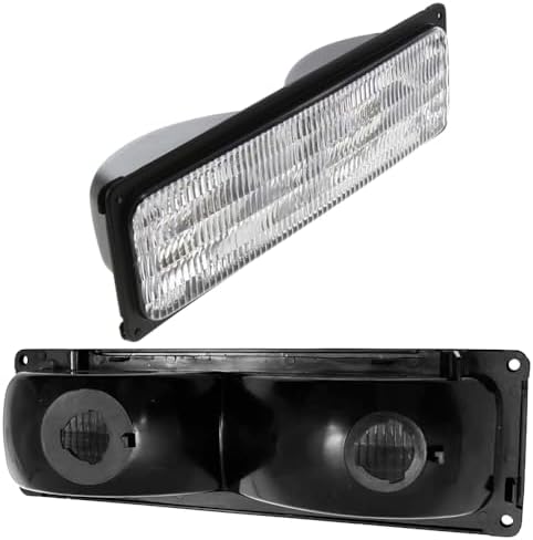 EPIC LIGHTING OE Spec-B Replacement Halogen Headlights Signal Lights Side Markers Black Trim Compatible with CHEVROLET 94-00 BLAZER TAHOE 94-02 C/K TRUCK 94-99 SUBURBAN - 8-Piece Combo