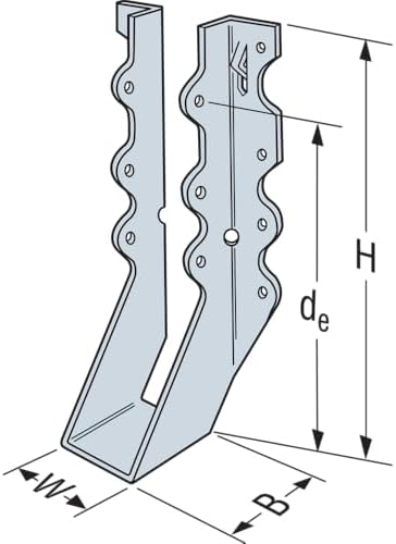 simpson strong-tie lu28 light face-mount joist hanger on a desk or shelf