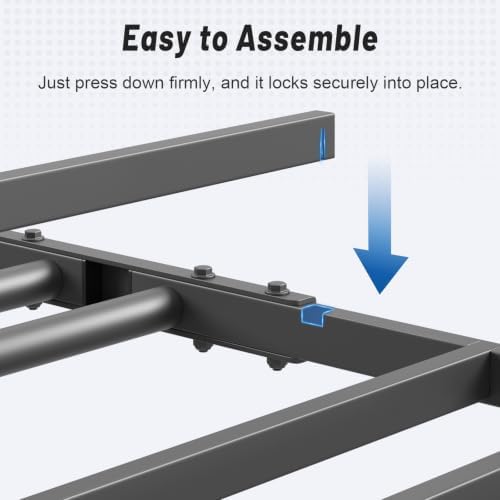jusgym 4x8ft overhead garage ceiling storage rack with, close-up detail